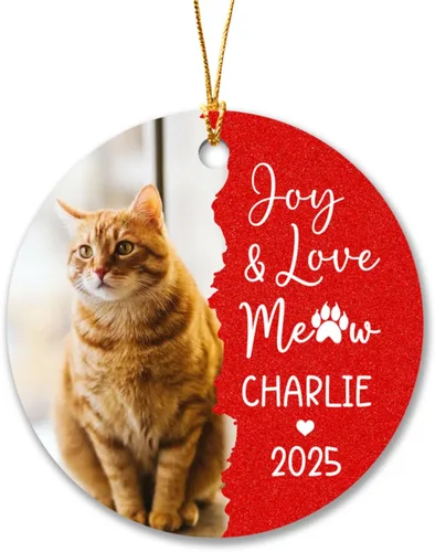 Vista 11 de Adorno de Navidad personalizado con foto del primer año del bebé 2025, adorno de Navidad con foto personalizada del primer año del bebé para nuevos