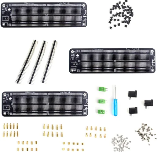 Vista 7 de Prototipado Kit de PCB de placa de pan soldable (Proto Mix Deluxe)