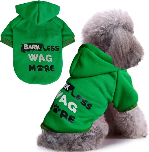 Vista 14 de Jecikelon Sudaderas con capucha para perros de invierno con estampado, ropa cálida para perros pequeños, abrigo de chihuahua, ropa para cachorros