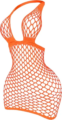 Vista 7 de SweatyRocks Vestido de lencería sexy de malla para mujer, lencería tipo Negro