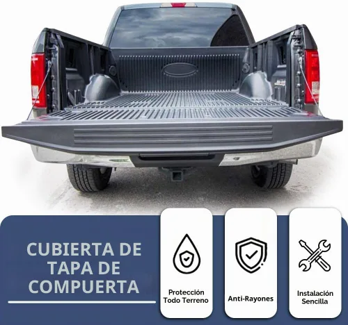 Vista 4 de PIT66 Tapa de moldura para portón trasero, compatible con Ford F-150 2015-2020 Protector de moldeo (no compatible con Flex Step), parte superior