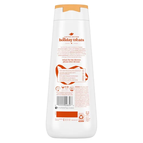 Vista 2 de Dove Edición Limitada de Vacaciones Tratamientos Corporales Gel de Ducha Canela y Calabaza para una Nutrición Profunda 567 ml