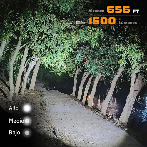 Vista 2 de VTIGER T2A - Linterna compacta EDC de 1500 lúmenes de alto, linterna LED recargable AA, superbrillante, pequeña, táctica, con bolsillo, con imán