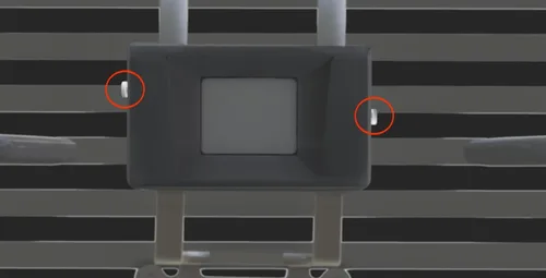 Vista 6 de Cubierta protectora del sensor de radar para Honda Accord 2018-2022 - H/D (Acero, Negro) El soporte original