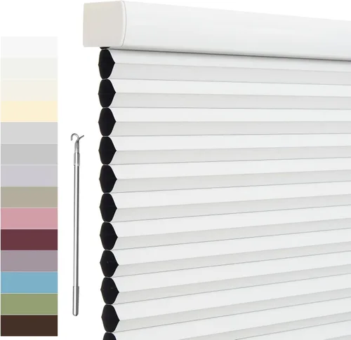 Vista 48 de Tonature Persianas Celulares de Tamaño Personalizado para Ventanas Cortinas Blackout sin Cordón Persianas Enrollables Protección UV Aislamiento