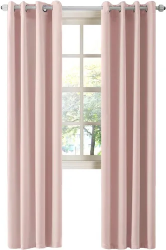Vista 55 de LA PALMA Cortinas opacas con aislamiento térmico y ojales, para sala de estar, dormitorio, paquete de 2 paneles