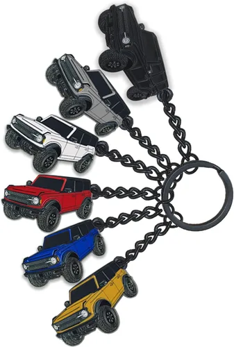 Vista 4 de Llavero de metal de 4 puertas para Ford Bronco Accesorios 2021 2022 2023