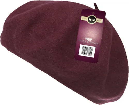 Vista 32 de WW004 Invierno 100% Lana Cálida Arte Francés Vasco Boina Tam Beanie Cap