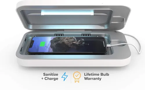 Vista 12 de PhoneSoap Caja desinfectante de luz UV básica para teléfono celular Desinfectante de luz UV de 360 grados patentado y clínicamente probado Negro