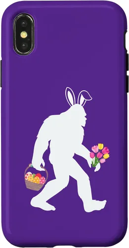 Vista 4 de Funda para iPhone 15 Easter Bigfoot Yeti Funny Sasquatch Egg Scavenger