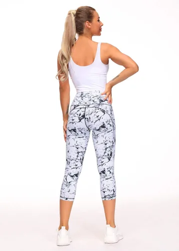 Vista 6 de THE GYM PEOPLE - Pantalones deportivos de yoga gruesos de tiro alto para mujer, con bolsillos y control de abdomen, leggings para entrenar y correr