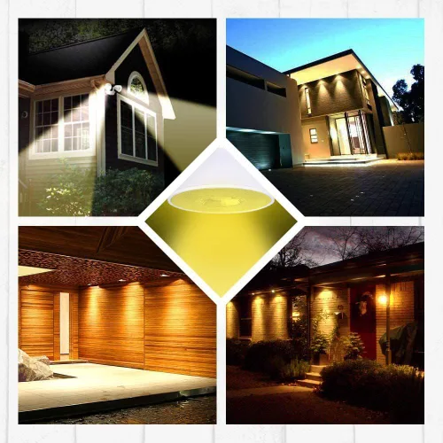 Vista 5 de Paquete de 4 bombillas LED PAR38 amarillas ámbar para exteriores, luz de inundación LED para exteriores, 17W (equivalente a 120 vatios), regulables