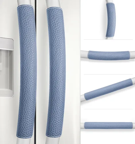 Vista 11 de Fundas para manija de puerta de refrigerador, 5 PCS, fundas ajustables para manijas de electrodomésticos, mantén tu cocina limpia, protector