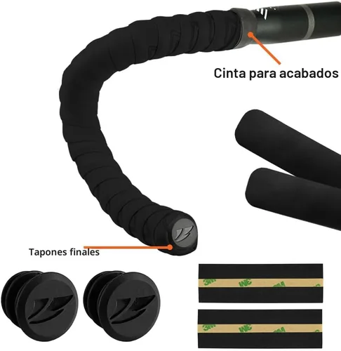 Vista 3 de Cintas de manillar para bicicleta de carretera BV EVA, cinta de barra de bicicleta, envoltura de manillar para ciclismo – 2 rollos