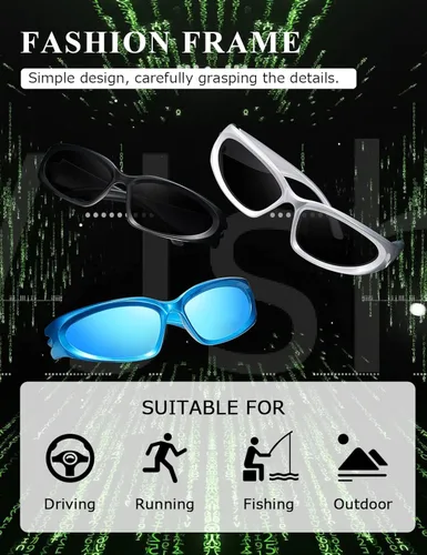 Vista 7 de kimorn Y2K K1273 - Lentes de sol polarizados envolventes para mujeres y hombres Swift Oval Fashion Sport Shades