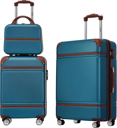 Vista 13 de Merax Equipaje Sets 2 piezas Hardshell 20&28 IN Maleta Set con bolsa de lona