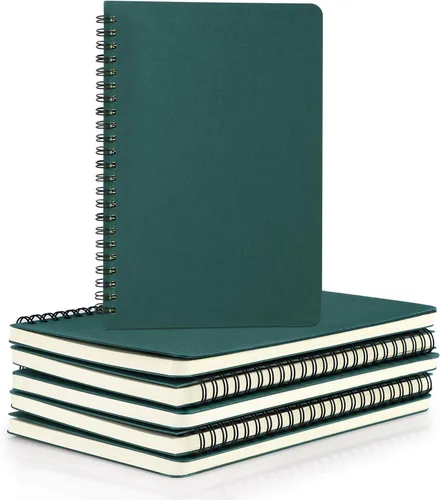 Vista 18 de EUSOAR - Cuaderno rayado A5 con espiral, para escritura, viajes, notas, diario, bocetos, para estudiantes, oficina, negocios, tapa de 3