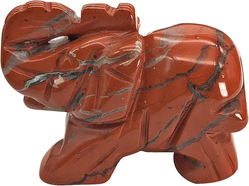 Vista 10 de Fekuar Figuras de elefante de cristal curativo talladas a mano de 1.5 pulgadas, escultura de estatua de animal de bolsillo de la suerte, decoración