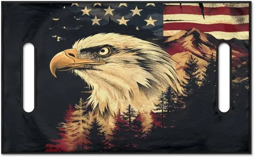 Vista 32 de Fundas de asiento de carrito de golf con diseño de hojas de ciervo y bandera estadounidense, funda de asiento reutilizable anticalor, protector