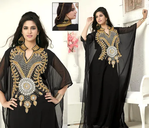 Vista 3 de KoC Vestido largo para mujer Dubai Kaftan Farasha Caftan de Abaya Jalabiya