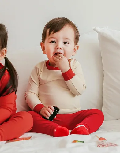 Vista 147 de VAENAIT BABY Infant Toddler Kids Adult Couple Family Matching Women Men Christmas Pjs Xmas Holiday Buffalo Plaid Pajama Set
