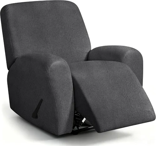 Vista 78 de ANARACHON Fundas para sillas reclinables con aspecto de cuero, funda elástica de 4 piezas, funda suave para silla reclinable, protector de muebles