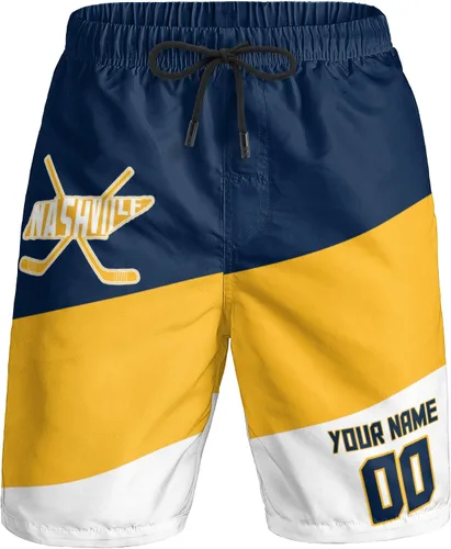 Vista 19 de Custom Hockey Men's Shorts Gifts for Men Casual City Youth Fans Sport Beach Shorts Add Name & Number Quick Dry