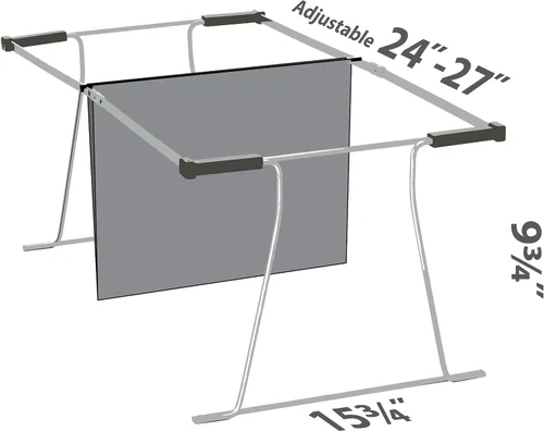 Vista 4 de Officemate 91966 - Bastidor colgante universal para archivos, tamaño carta y legal, guías de 24 a 27 pulgadas, acero, 1 juego