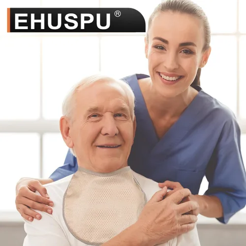 Vista 2 de Cubierta de estoma de cuello para traqueotomía, cubierta de laringectomía transpirable para cuidado de traqueotomía, suministros de cuidado Caqui