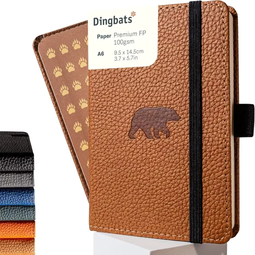 Vista 10 de Dingbats* - Cuaderno de bolsillo con puntos A6 de vida silvestre - Diario pequeño de tapa dura de piel sintética para trabajo, viajes, bolsillo