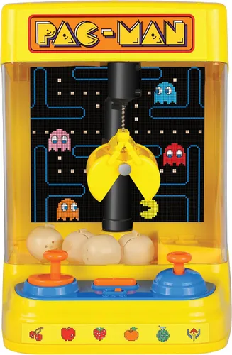 Vista 3 de Pac-Man: Arcade Claw Crane - Serie Core, juego de mesa Lights-Sound, joystick doble, llenar pellets con premios, juguete coleccionable con licencia