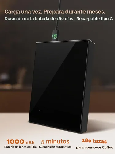 Vista 8 de Báscula de café con pantalla táctil, doble pantalla, temporizador