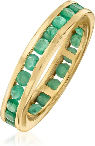 Vista 3 de Ross-Simons Anillo de eternidad esmeralda de 1,10 qt t en oro amarillo de 14 quilates, Gema, Esmeralda