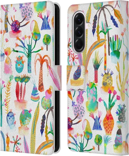 Vista 133 de Head Case Designs Officially Licensed Ninola Brushstrokes Black Summer Patterns Leather Wallet Case Compatible with Samsung Galaxy A07 4G