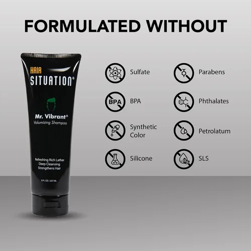 Vista 7 de Hair Situation Mr. Cool Wet Look Gel para el cabello, fijación fuerte, alto brillo y fórmula sin alcohol. Champú voluminizador Mr. Vibrant