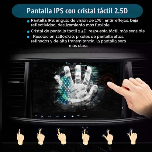 Vista 9 de SYGAV - Radio estéreo para automóvil con sistema Android, unidad principal de navegación GPS PX6 4G+64G para 2008-2013 con OEM Rockford+Carplay