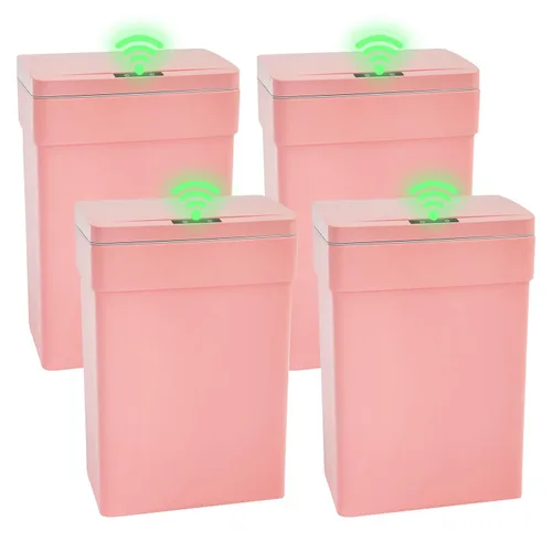 Vista 9 de PayLessHere Basurero de 13 galones / 50 L con tapa, cubo de basura de plástico para cocina, basurero automático sin tacto con sensor de movimiento