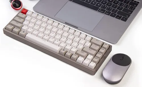 Vista 8 de Keychron K6 - Teclado mecánico inalámbrico con marco de aluminio compacto de 68 teclas para Mac Bluetooth multitarea teclado de juegos con cable