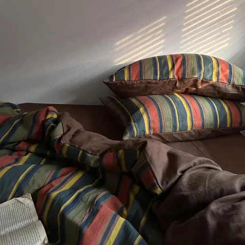 Vista 279 de mixinni Juego de funda de edredón vintage a rayas, tamaño twin, juego de ropa de cama de 3 piezas, 100% algodón lavado, suave y transpirable, funda