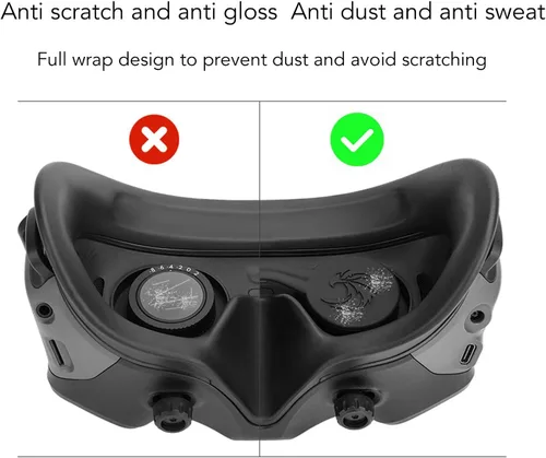 Vista 3 de Cubierta de lente para DJI Goggles 2, FPV Drone Accesorios Gafas de Vuelo Máscara de Ojos Protector de Silicona para DJI Gafas 2