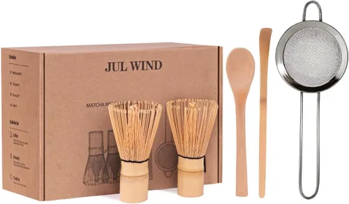 Vista 9 de Juego de batidor de bambú Matcha con 2 paquetes de batidor de bambú natural 100% Matcha, colador, cuchara para té y cuchara de té, Chasen