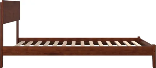 Vista 8 de AFI, Orlando - Cama de plataforma de madera de perfil bajo, color nogal Nuez