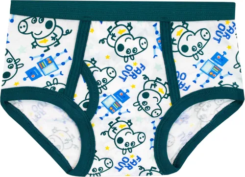 Vista 3 de Peppa Pig Ropa interior George Pig para niños, paquete de 5 calzoncillos para niños