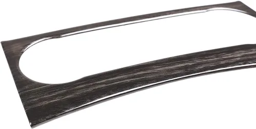 Vista 8 de YIWANG Marco de perilla de control central de ABS cromado para Mercedes Benz Clase C W204 2011-2014 Accesorios de automóvil (grano de madera negra)