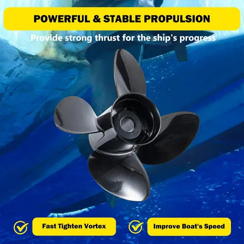 Vista 7 de 14 x 17 Reemplazar OEM #48-8M0084494 Hélice de barco fuera de borda para motor Mercury 135-300HP 2 y 4 tiempos y propulsores Mercruiser Alpha/Bravo