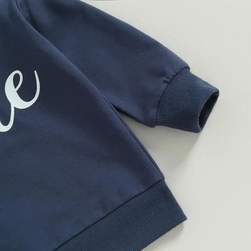 Vista 5 de Traje de primer cumpleaños para niño, sudadera de cuello redondo para bebé, traje de primer cumpleaños, ropa de otoño e invierno