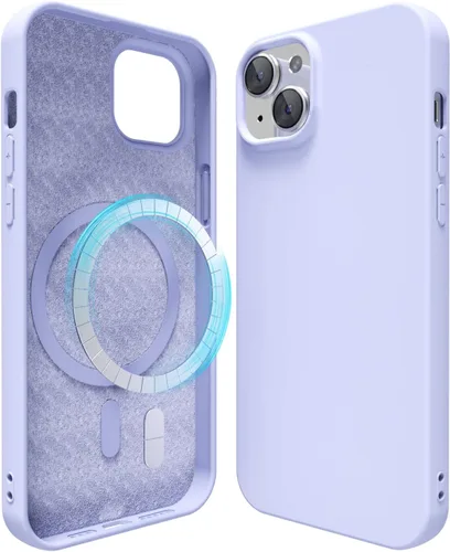 Vista 20 de oakxco Funda de silicona para iPhone 12 Pro Max, magnética, compatible con carga inalámbrica Magsafe, cubierta protectora de goma suave y delgada