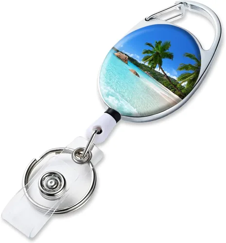 Vista 6 de Portatarrete de Insignia Retráctil con Portarretes Retráctil para Llaves, Lindo Portarrete de Insignia Decorativo para Enfermeras con Clip