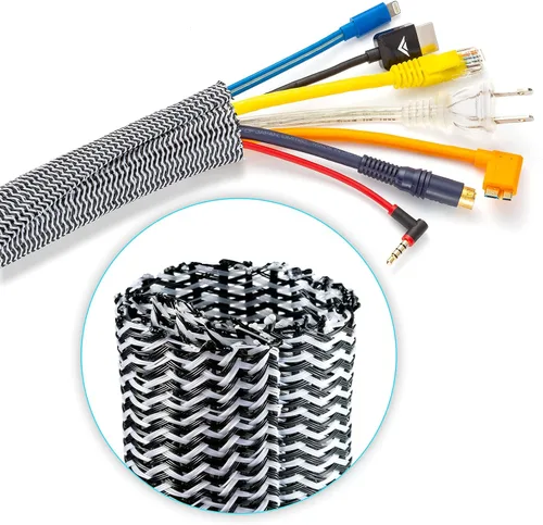Vista 9 de Cable Management - Telar de cables de 3 a 12 pulgadas, tubería dividida para cables en el suelo, protectores de cables contra cables de masticación