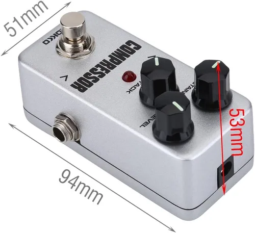 Vista 5 de Dilwe Pedal de efecto Mini compresor de guitarra Pedal de sostenedor para accesorios de guitarra eléctrica